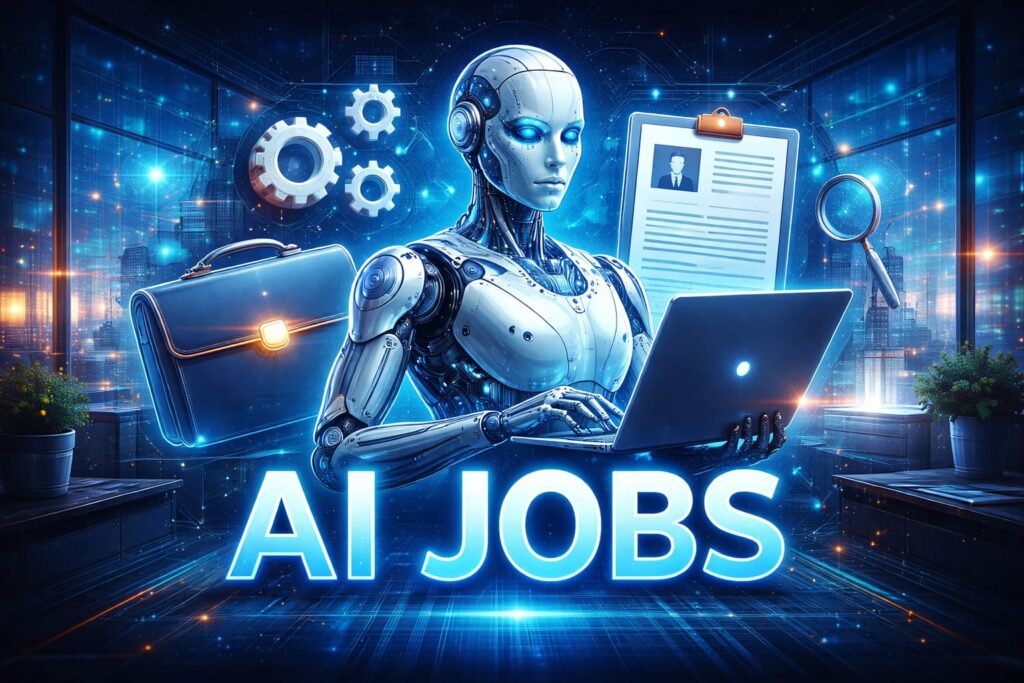 AI Agents helping humans at work with automation and artificial intelligence technology.