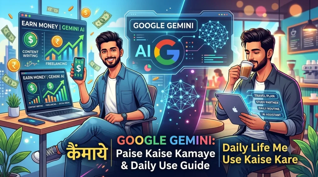 Google Gemini se paise kaise kamaye aur daily life me use karein guide template