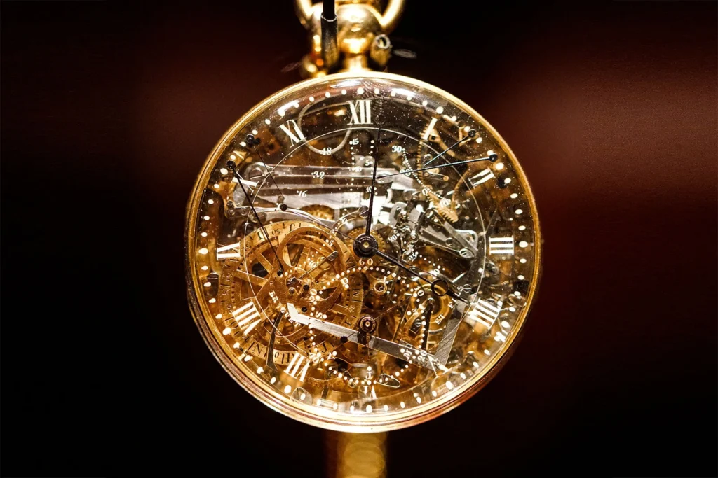 Breguet No. 160 pocket watch with Marie Antoinette portrait, highlighting the world's most mysterious luxury timepiece and its historic theft story.
