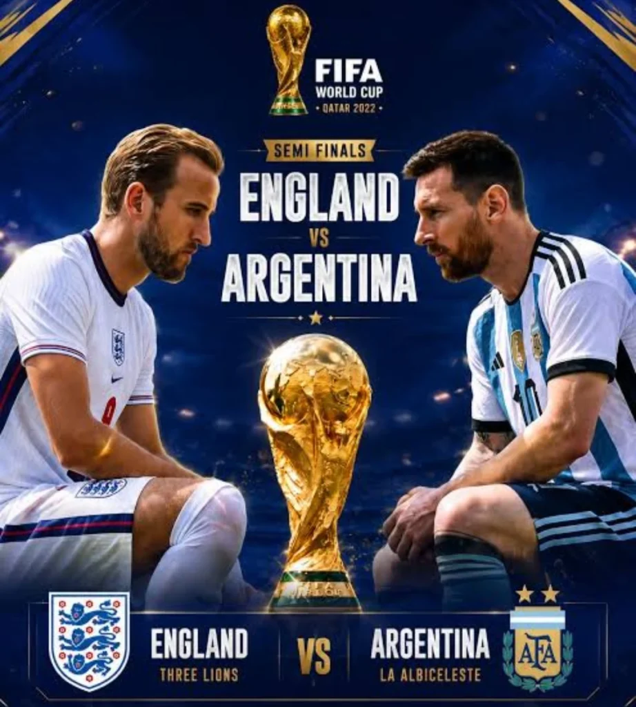 Messi leads Argentina into a blockbuster World Cup semi-final against England.