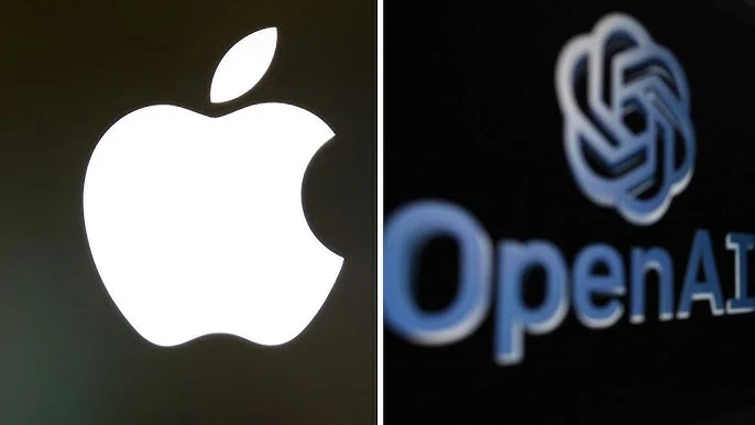 Apple vs OpenAI legal battle 2026 featured image showing Apple and OpenAI logos, court gavel, AI background and technology rivalry illustration.