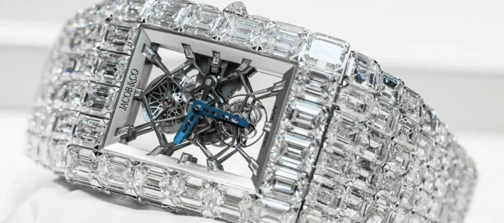 Jaeger-LeCoultre Joaillerie 101 Manchette luxury diamond cuff watch featuring the iconic Calibre 101 movement with elegant Swiss craftsmanship.