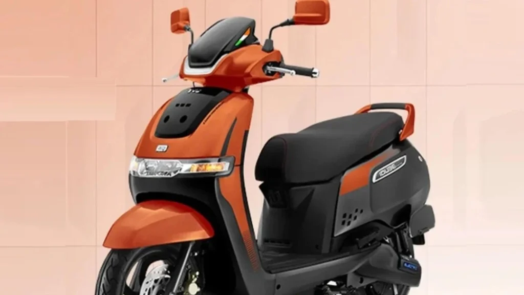 TVS iQube MillionR Special Edition electric scooter in premium dark finish.