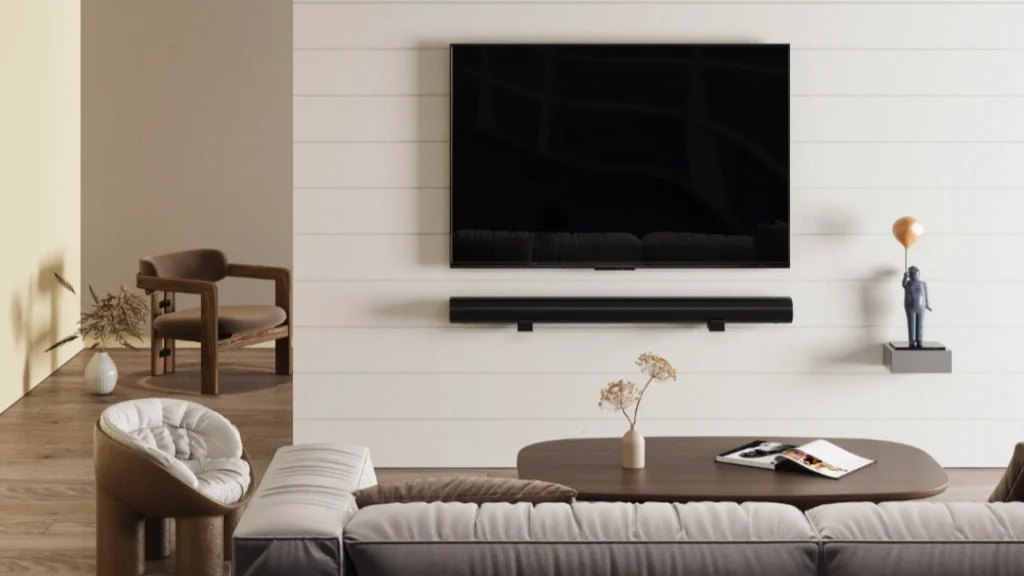 Haier P7 Pro 75-inch 4K Smart TV in a modern living room.