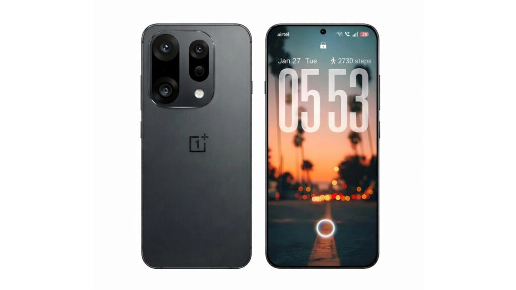 OnePlus 16 expected flagship smartphone with a premium design, triple rear camera setup, and sleek green finish featured in a studio-style product image.