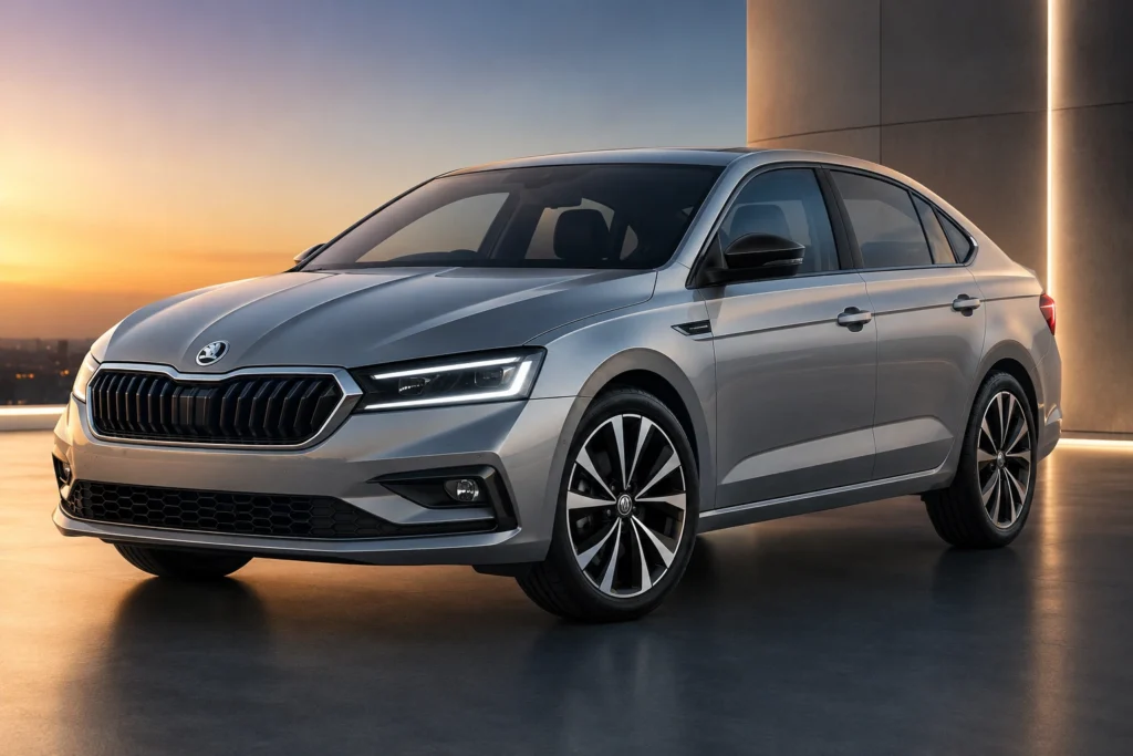 Skoda Slavia facelift front design