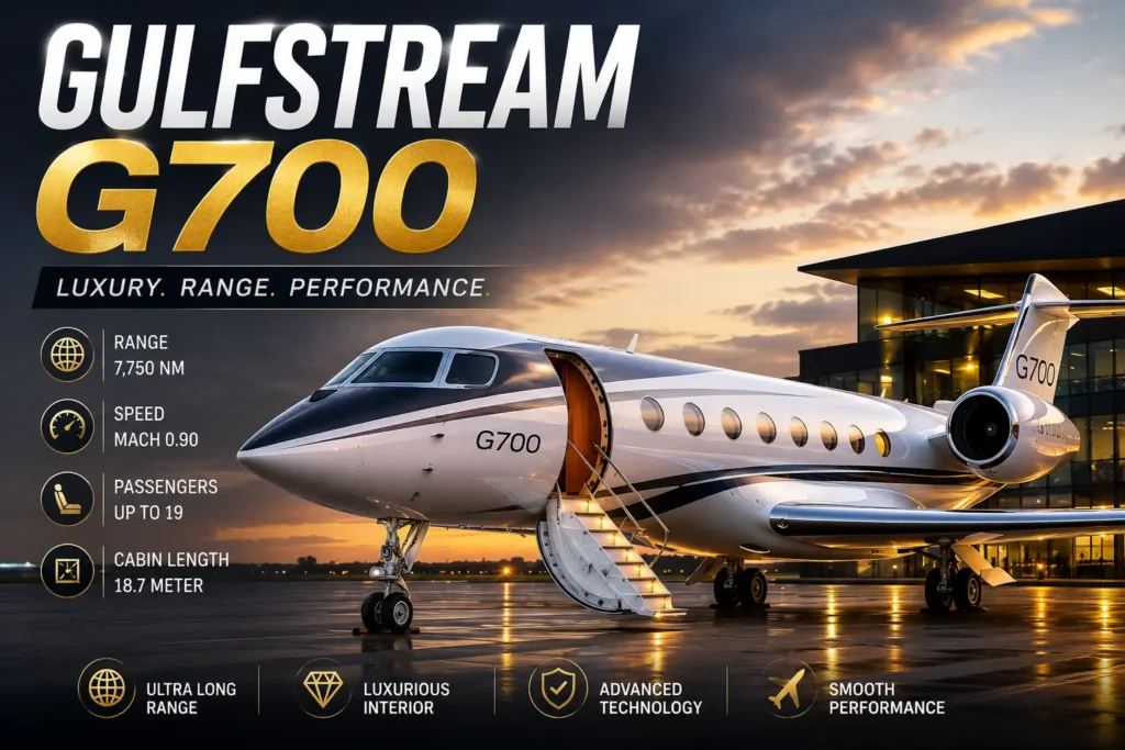 Gulfstream G700: luxury, speed and long-range performance.