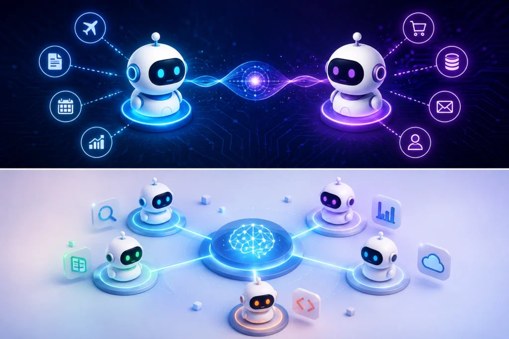 A2A Protocol connecting AI agents