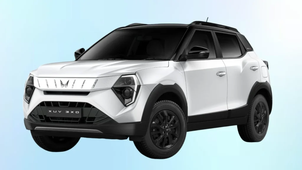 Mahindra XUV 3XO RevX Edge compact SUV with panoramic sunroof and premium styling.