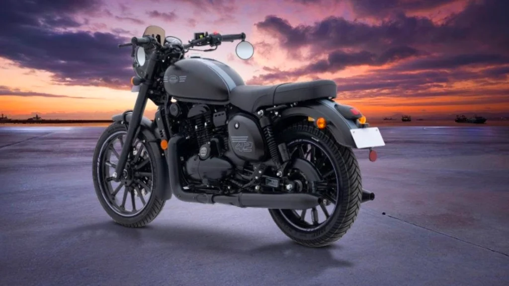 Jawa 42 All Stars retro motorcycle with alloy wheels and wider tyres