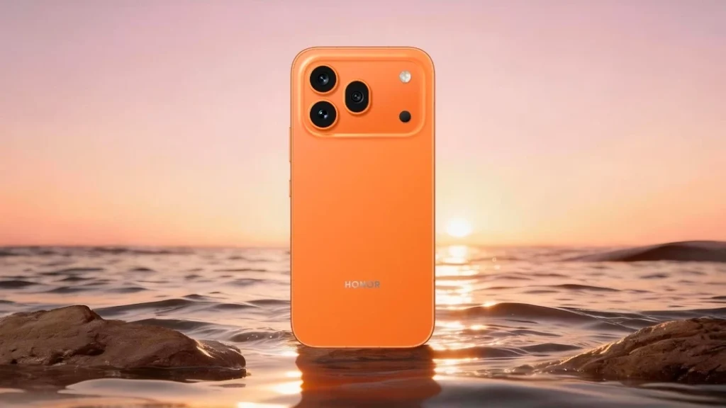 Honor Magic 9 leaked live image with Sky Blue and Yellow design