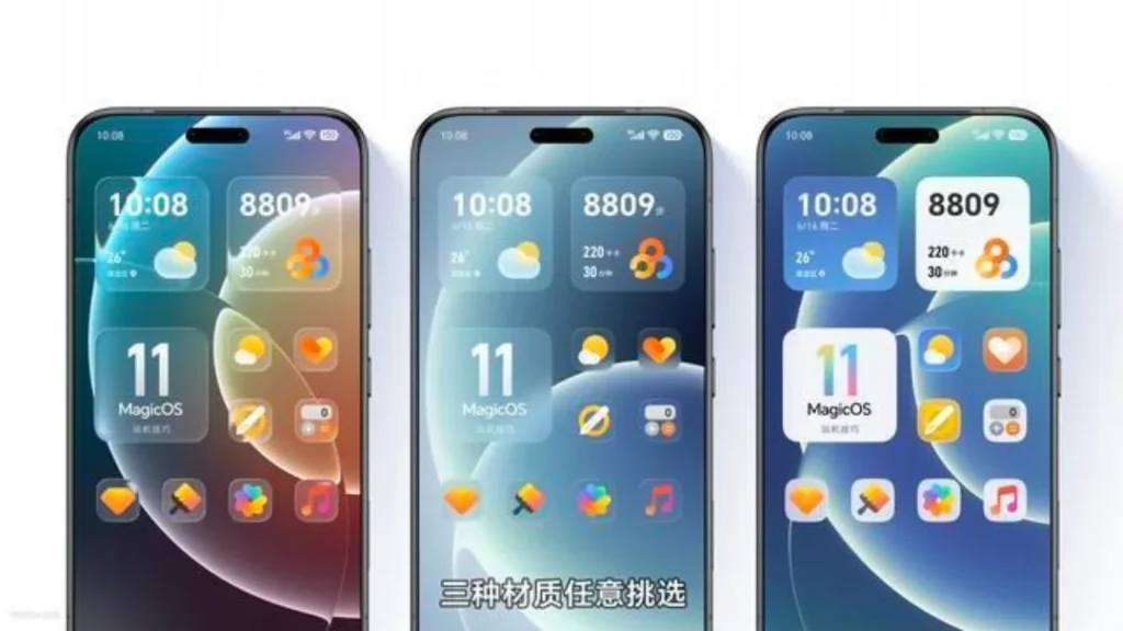Honor MagicOS 11 Liquid Glass interface with YOYO AI features