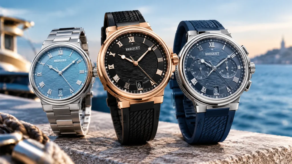 Breguet Marine 5517 Update luxury watch with Quai de l'Horloge guilloché dial
