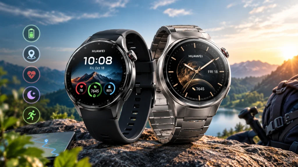 HUAWEI Watch GT 7 and GT 7 Pro premium smartwatch with AMOLED display, dual-band GNSS and long battery life.