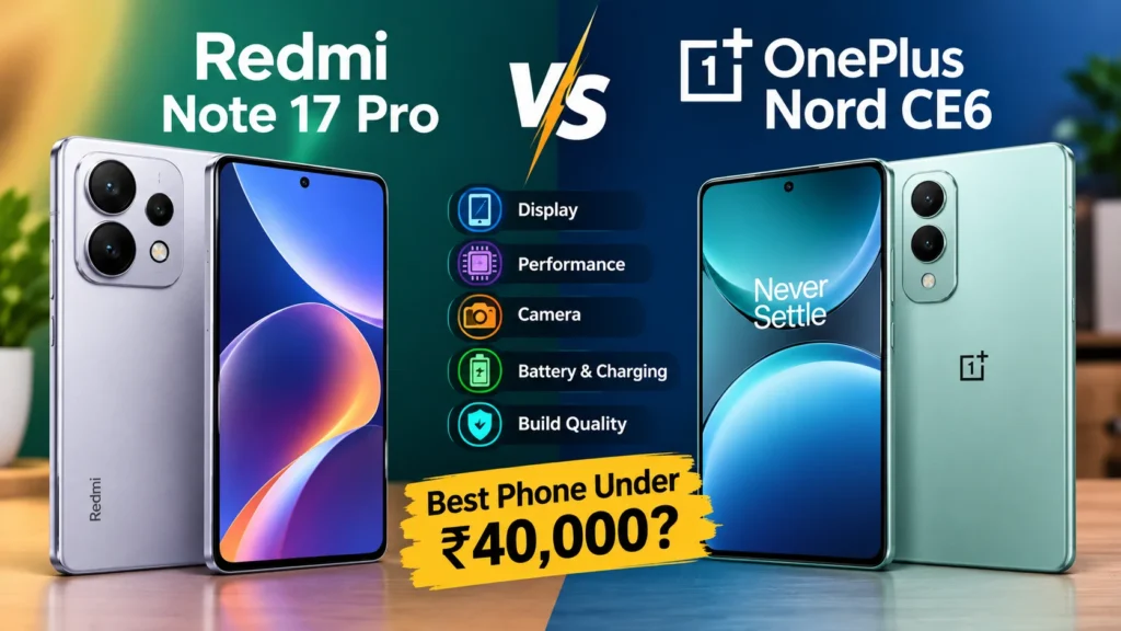 Redmi Note 17 Pro vs OnePlus Nord CE6 comparison