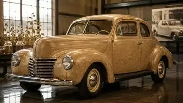 1941 Henry Ford Soybean Car prototype made with plant-based materials and a steel frame.