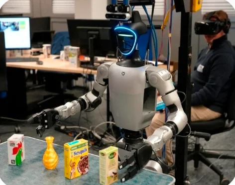 AI robot using Next Action Prediction powered by VLASH.