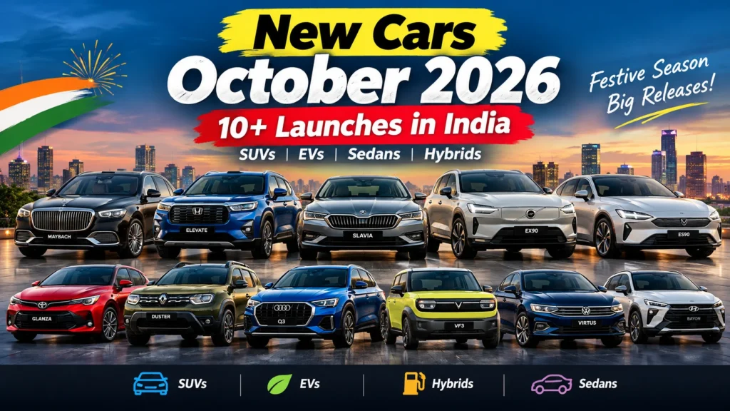 new cars october 2026 india