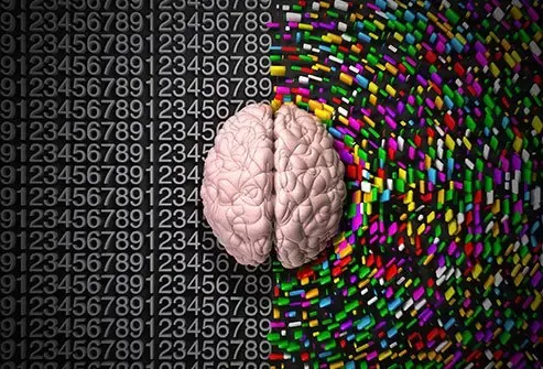 Human brain hemispheres working together