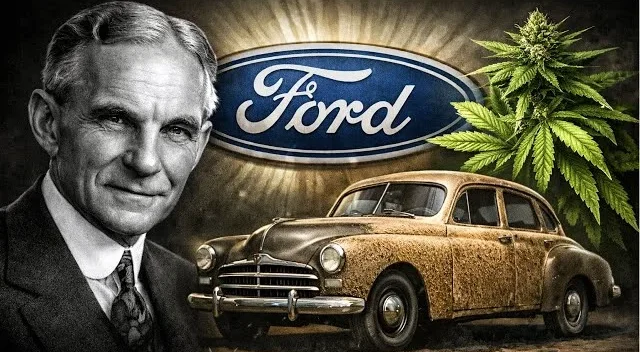 Henry Ford's experimental Soybean Car prototype unveiled in 1941.